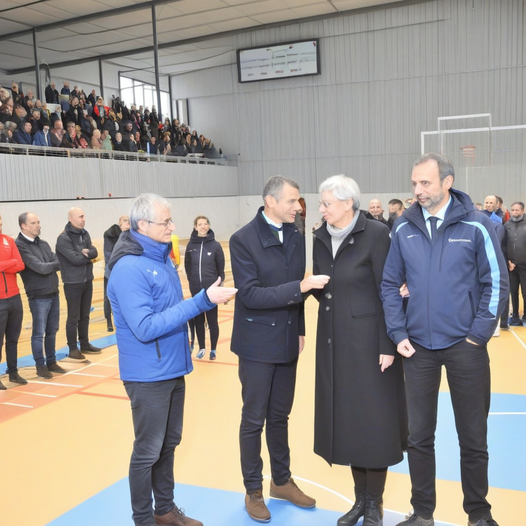 Inauguration de la salle omnisports de Commelle-Vernay entièrement réhabilitée
