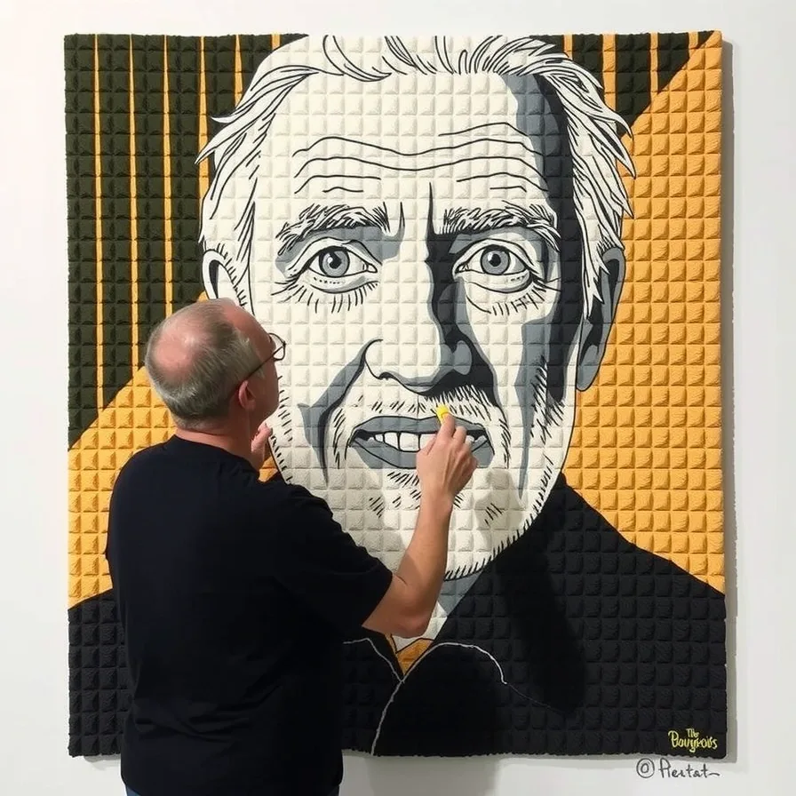 L’artiste Thibaut Bourgeois transforme ses dessins en tapis sculpturaux, "c’est une façon de les rendre plus concrets, plus vivants"